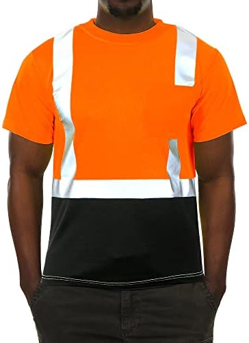 Sesafety majice visoke vidljivosti za muškarce klase 3 bok vis reflektirajuće građevinske košulje za muškarce sa džepnim sigurnosnim