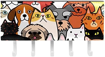 Psi Mačke Organizator žica Životinjski nosač sa 5 kuka zidne kupaonice Kuhinja nosač police multifunkcionalna polica za pohranu