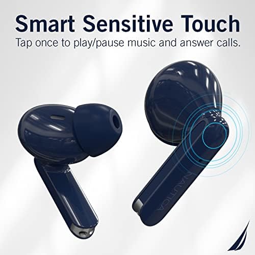 Nautica T200 True Bežični stereo uši u ekipi Bluetooth V5.1 TWS uši u ušima sa ugrađenim mikrofonom, bežični Bluetooth uši sa punjenjem