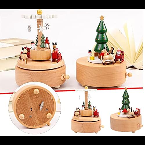 N / A drvena muzička kutija Božićna zabava Xmas Tree Parusel Music Boxes Božić (boja: a, Veličina
