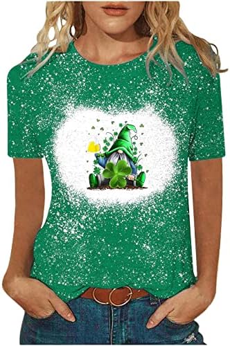 Saint Patricks Day Shirts for Women Grass Soft o Neck Oversized Gift Blessed Round