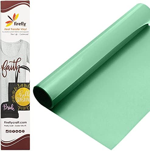 Firefly Craft Regular Mint Green, Transfer za topline Vinyl za majice - glačalo na vinilu za kliča i silueta Toplina vinila za transfere
