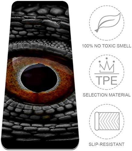 Siebzeh Punk Cool Dragon Dinosaur Eye Premium Thick Yoga Mat Eco Friendly Rubber Health & amp; fitnes non Slip Mat za sve vrste vježbe
