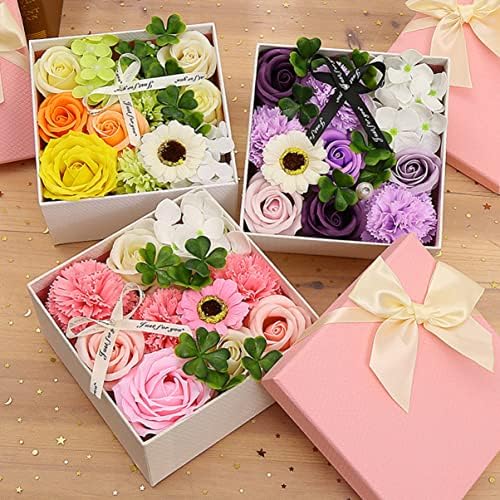 Ovast 3Boxes Valentine Valentine's Romantični rođendani Poklon Pravi prekrasan Cvjetni stil Cvjetni pokloni Poslovni pokloni, ruže