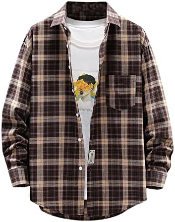 Moderne košulje za muškarce Pamuk Plut Ispis rever ovratnik Jednosmjerni kardiganski bluza s dugim rukavima premium vrhovi
