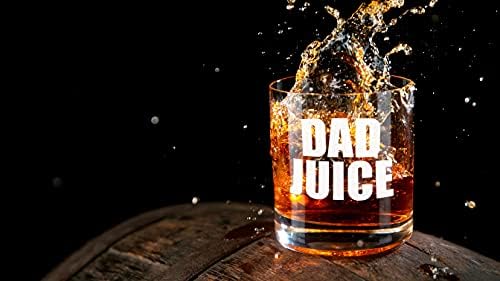 Klubovi Tata pokloni Funny-Tata Juice Whisky Glass 11oz - Fathers Day Gift Idea od kćeri, sina, supruge, Burbona, stijena, ko ima sve, Cool, očekujući, Bonus, očuh rođendan, za muškarce, najbolji tata