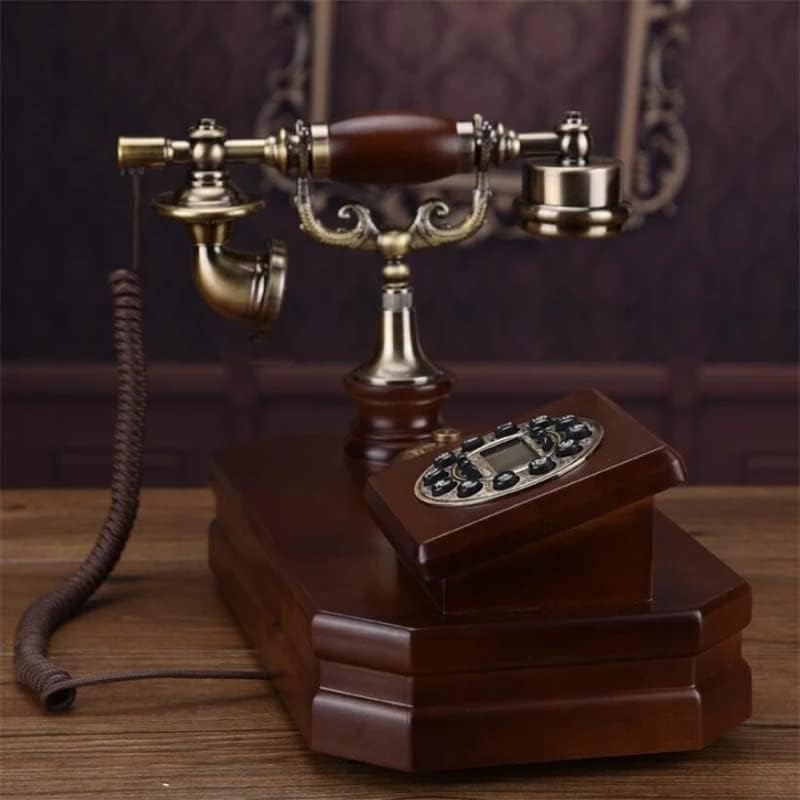 MXiaoxia Antikni fiksni telefon staromodni mehanički ratni pastoralni retro kućni uredski fiksni telefon