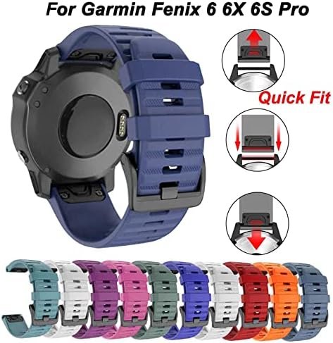 PURYN NOVO 20 22 26 mm silikonski sportski remen za remen za Garmin Fenix ​​5x 6x Pro 5 6 5s plus 6s 3 3hr Watch Easyfit band