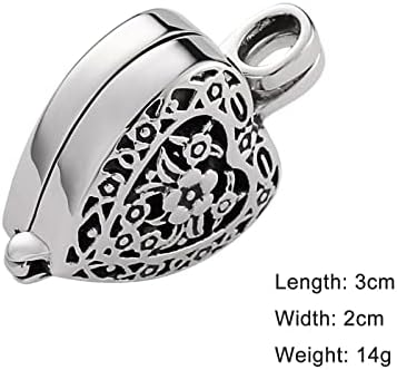 Homxi privjesak za ljudski pepeo, njemačka porodična imena ogrlica za ugraviranje srca za pepeo od nehrđajućeg čelika Pepeo ogrlica srebrna