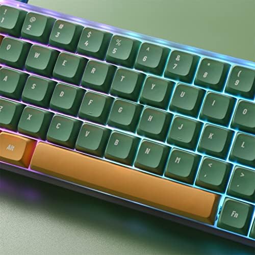 Geeksocial 104+23 zeleni XDA Keycaps Set PBT Dye dye-subbed ANSI ISO raspored kompatibilan Gk61 64 68 84 87 104 108 mehaničke tastature