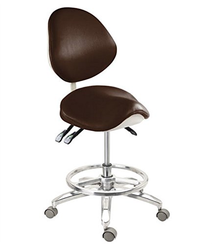 YOHOSO koža od mikro vlakana prijenosni Deluxe doktor Sedlasta stolica s kontrolom stopala doktorska stolica mobilna stolica DCFC-XW