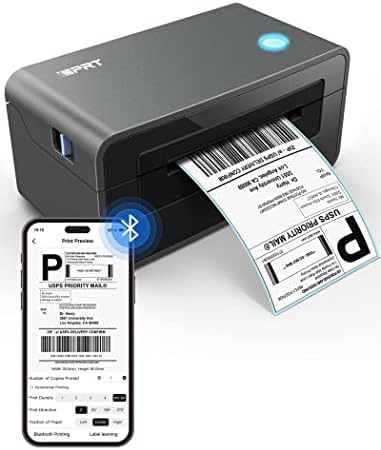 iDPRT Bluetooth štampač termalnih etiketa SP410BT, držač etiketa, 4×6 termalna naljepnica za direktnu otpremu