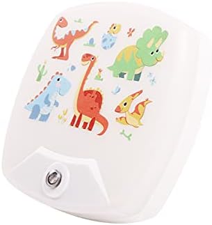 2 paket-crtani Dinosaurus LED Plug-in noćno svjetlo za djecu - zidna lampa vodite dobru brigu o djeci senzor svjetla za spavanje automatski