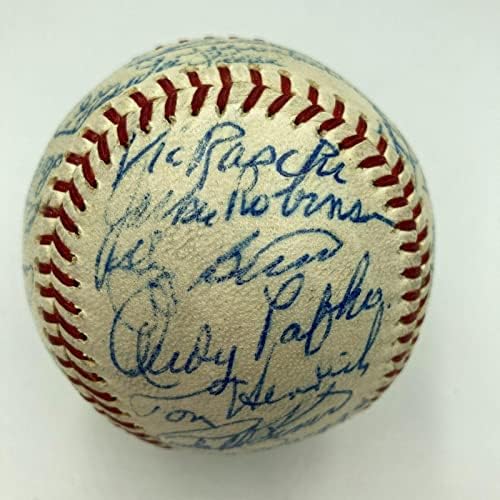 Prekrasan Jackie Robinson Joe Dimaggio Hall of Fame Multi potpisan bejzbol JSA - AUTOGREMENA BASEBALLS