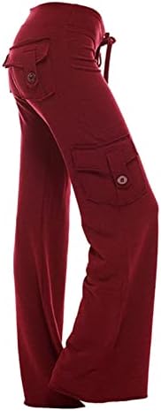 IEPOFG Womens Yoga Hlače vježbanje rastezljivih bootcut flare pantalone sa džepovima High-Struk široke pantalone na trbuhu