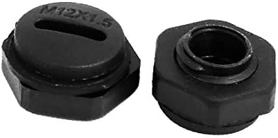X-dree M12x1,5mm najlonski navojni kabel za vijak za vijak Crni poklopac crni 20pcs (novi LON0167 M12x1,5 mm najlon koji sadrži muški