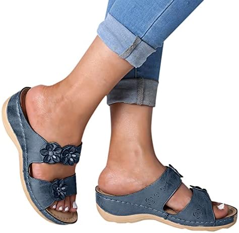 Yhiwu sandale Žene prerušene ljetne ortopedske sandale sa lukom potpornice prozračne papučene sandale sandale