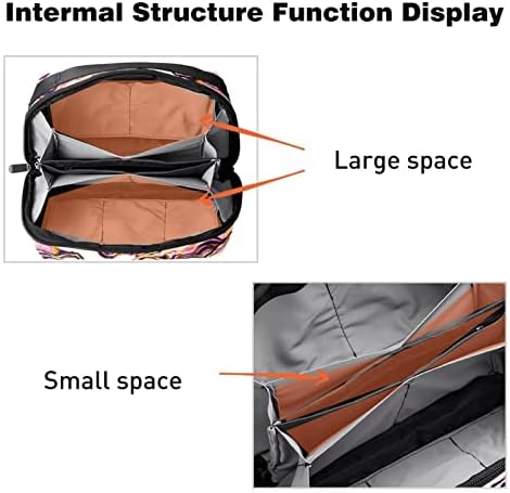 Toaletska torba Putna torba, Vodootporna šminka Kozmetička torba Organizator za dodatnu opremu, Psihe Tropska listova Sažetak Ripple