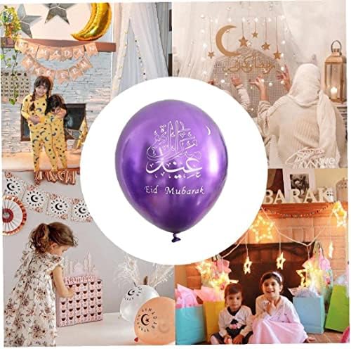 Ruluti 10 kom Eid mubarak baloni ukrasi zalihe, musliman ramadan ukrasi lateks baloni za islamski festivalski dekor stranke
