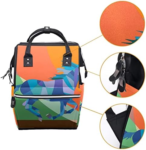 Sreća boja umjetničke konja ruksak ruksaka s promjenom torbi za dječje djevojke djevojke mama torba