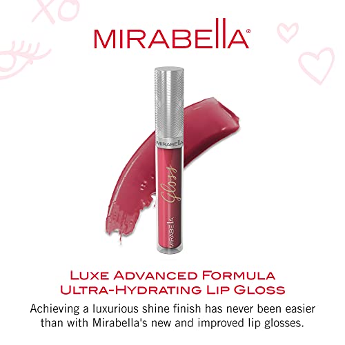Mirabella Ultra-hidratantni sjaj za usne, Sleek-Luxe napredna Formula za sjajni sjaj & amp ;superiorna boja s pigmentacijom-esencijalna ulja umiruju & amp; njeguju usne