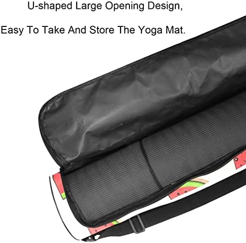 RATGDN Yoga Mat torba, lubenice kriške Vježba Yoga Mat Carrier full-Zip Yoga Mat torba za nošenje sa podesivim remenom za žene i muškarce