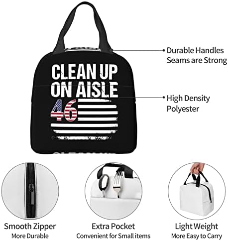 SWPWAB Anti-Biden čisti na Aisle 46 prenosiva folija za višekratnu upotrebu zadelirana bento vrećica za muškarce i žene