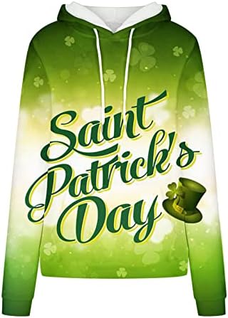 Dnevne dukseve u St Patricks za muške irske vrhove Pulover Shamrock Thirt casual dukserice dugih rukava s dugim rukavima kapuljača