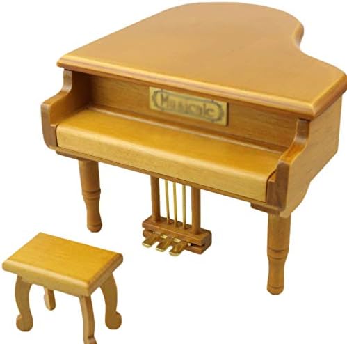 Douba Yellow Piano u obliku klavira, kreativni poklon za rođendan sa malom stolicom, muzička kutija za ukrašavanje ljubavnika