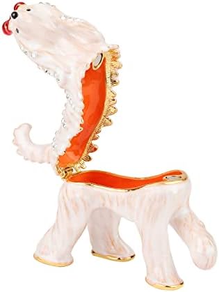 Fasslino Lijepe sitničke kutije za pse šarke ručno oslikane životinjske figurice za emajlu Jedinstveni poklon za kućni dekor