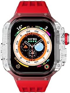 ZEDEVB komplet za modifikaciju fluororbera za Apple Watch Ultra 49mm Glacier Luxury Transparentna futrola za iWatch seriju ultra 49mm sportski opseg