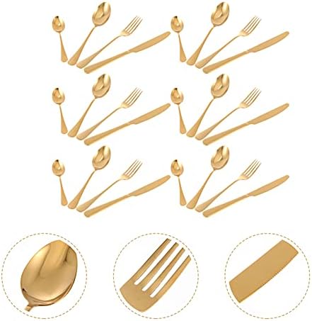 Hemoton set kuhinjskog pribora Set pribora za jelo od nerđajućeg čelika zlatni set posuđa kuhinjski pribor za jelo za kućni restoran