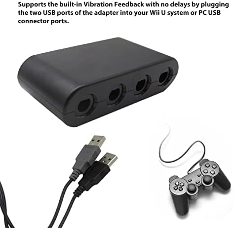 NGHTMRE Adapter za Nintendo Switch nudi četiri porta za GAMECUBE kontroler i za GAMECUBE Wavebird bežični kontroler, kompatibilan za Nintendo Switch,Wii U,Pc Windows i Mac