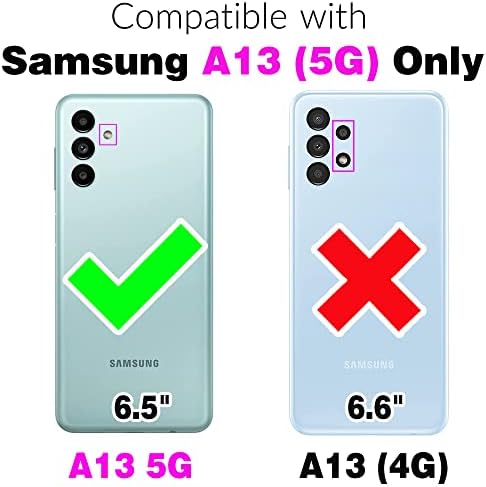 Kompatibilno sa Samsung Galaxy A13 5G futrolom za novčanik Crossbody stalak za naramenicu multifunkcionalni 2in 1 odvojivi magnetni