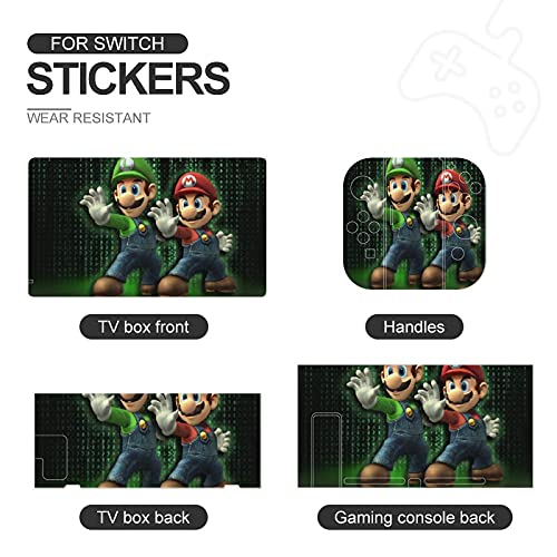 Super Mar-io Switch skin Sticker-komplet zaštitnih filmskih naljepnica konzole kože kompatibilan sa switch Lite Faceplate Console personaliziranom naljepnicom