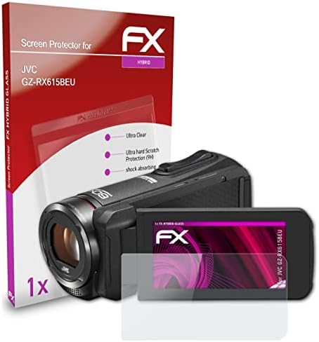 ATFolix plastični stakleni zaštitni film kompatibilan sa staklom JVC GZ-RX615BEU, 9h hibridnog-stakla FX staklenog ekrana plastike