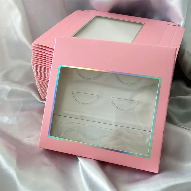 10/20/30/40/50kom / Lot 5pairs prazna kutija za trepavice ružičasti mermer meki papir pakovanje trepavica, 2 para, 40 kutija sa tacnom