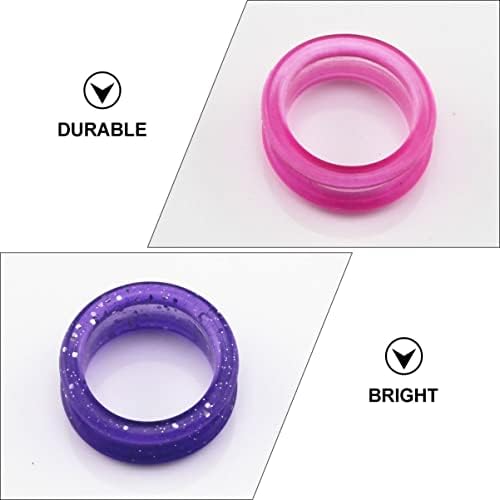 Cabilock D prsten 32pcs Clipper prsten za kućne ljubimce palac prst gumeni poklopac za njegu u boji u boji makaze makaze Štitnici