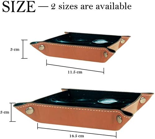 Lyetny Sažetak Space Tamna umjetnička pladanj za skladištenje za skladištenje kreveta Bedde Caddy Desktop ladica Promjena tipke Novčanik Coin Box Play Storay Valet, 20.5x20.5cm