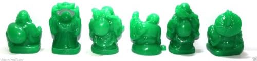 Set od 6 Jade Color Feng Shui Shiephing Buddha statue Slike Sreća i bogatstvo