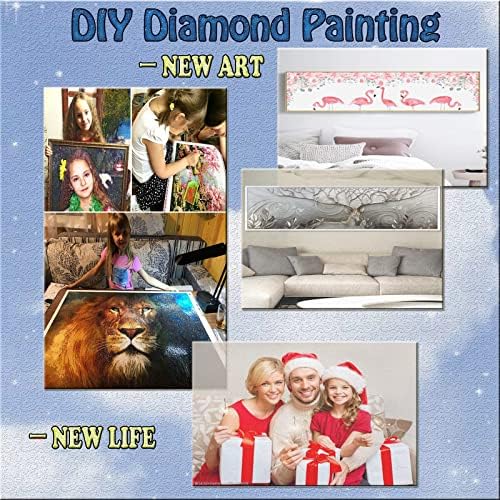 Dijamantni setovi za odrasle, Goose Lake Diamond Art Kids početnik DIY 5D boja po brojevima, velikim punim bušilicama Dijamantna točkica Crystal Gems umetnicko potrepštine slika za kućni zidni dekor, 24x48in
