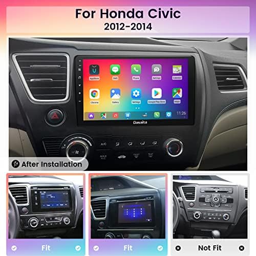 Dasaita 9 Android 11 auto Radio za Honda Civic 2012 2013 2014 Wireless Carplay Android Auto Bluetooth auto Stereo GPS navigacija Glavna jedinica 1280x720 HD DSP Wifi multimedijalni plejer