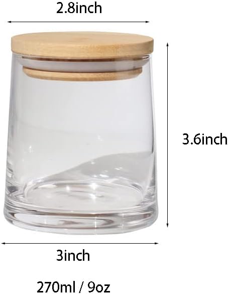 MOZACONA Staklena posuda za šećer slatkiša JAR Snack Jar Skladištenje JAR sa drvenim poklopcem