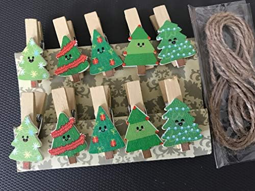 Drvo Male Štipaljke Za Božić. Mini prirodne drvene igle za odjeću za kućnu školu Arts Crafts Decor Diy ekran, sitne štipaljke za foto