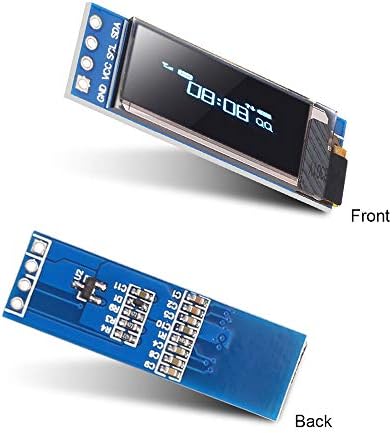 Dorhea 10pcs 0.91 '' 12832 IIC I2C OLED modul 0,91Inch I2C 128x32 SSD1306 LCD displej modul Blue I2C OLED ekran DC 3.3V / 5V sa 4 pin