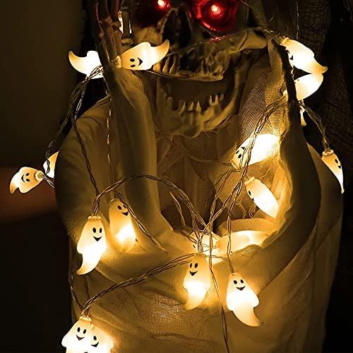 JMEXSUSS 30 LED žičana svjetla za Noć vještica, Ghost žičana svjetla na baterije, slatka svjetla za Noć vještica zatvorena za vanjske zabave kamin na trijemu Halloween Dekoracije