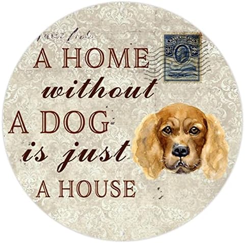 Funny pas Metal Limeni znak plaketa dom bez psa je samo kuća okrugli Retro pet pas vješalica za pse metalna ploča pet pas kućni ukras