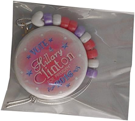 Valxart Hillary Clinton Pink Dekorativni 2.25 u visećem ornamentu W / 6in Flex Cord