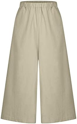 Amikadom casual pantalone za teen djevojku jesen ljetni posteljina opuštena fit bljeskalica donje osnovne bootne hlače ženske odjeće