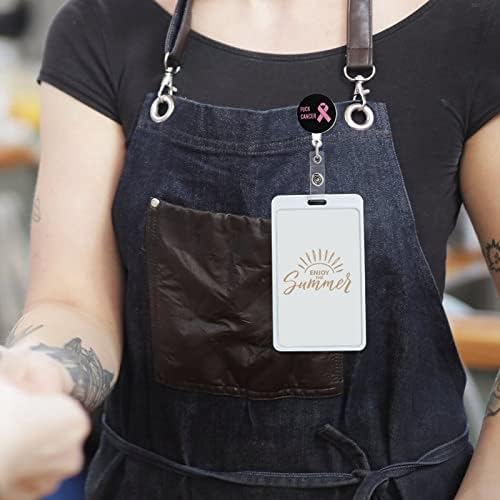 Jebi rak dojke Pink Ribbon uvlačenje Badge Holder trajan Badge Reel držač lične karte sa klipom za muškarce žene